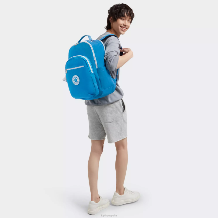 Mochila extragrande para portátil de 17\" Seoul Kipling ansiosa diversión azul mujer 884V440 mochilas para portátiles