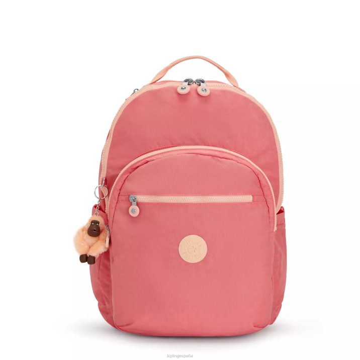 Mochila extragrande para portátil de 17" Seoul Kipling rosa alegre mujer 884V452 mochilas para portátiles