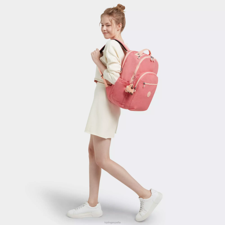 Mochila extragrande para portátil de 17\" Seoul Kipling rosa alegre mujer 884V452 mochilas para portátiles