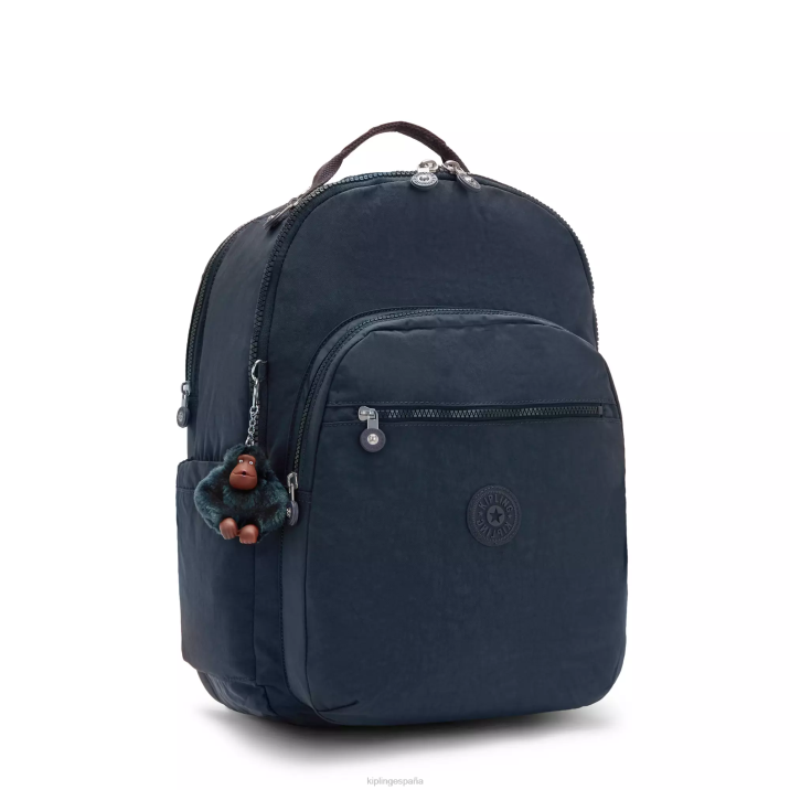 Mochila extragrande para portátil de 17\" Seoul Kipling verdadero tono azul mujer 884V487 mochilas para portátiles