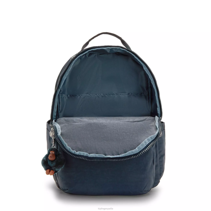 Mochila extragrande para portátil de 17\" Seoul Kipling verdadero tono azul mujer 884V487 mochilas para portátiles