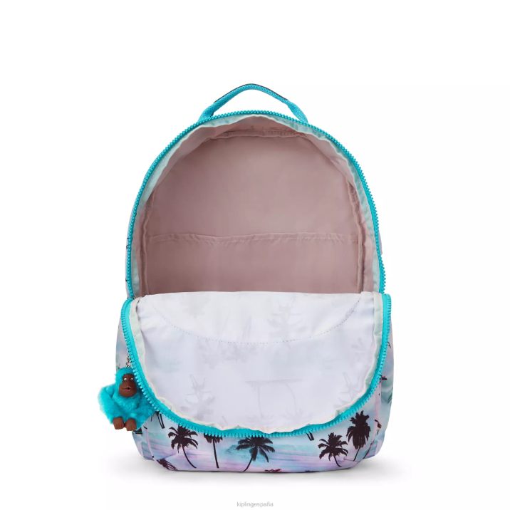 mochila extragrande para portátil de 17\" con estampado de seúl Kipling impresión de la palma de la sombra mujer 884V453 mochilas para portátiles
