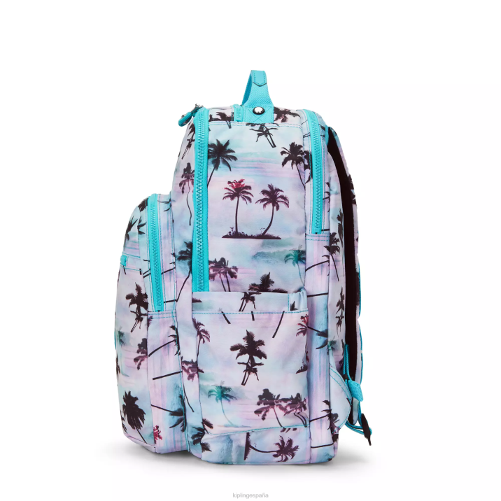 mochila extragrande para portátil de 17\" con estampado de seúl Kipling impresión de la palma de la sombra mujer 884V453 mochilas para portátiles