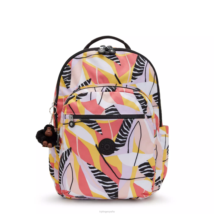 mochila extragrande para portátil de 17" con estampado de seúl Kipling licencia abstracta mujer 884V454 mochilas para portátiles
