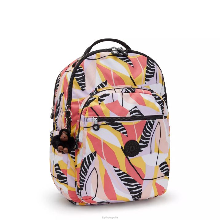 mochila extragrande para portátil de 17\" con estampado de seúl Kipling licencia abstracta mujer 884V454 mochilas para portátiles