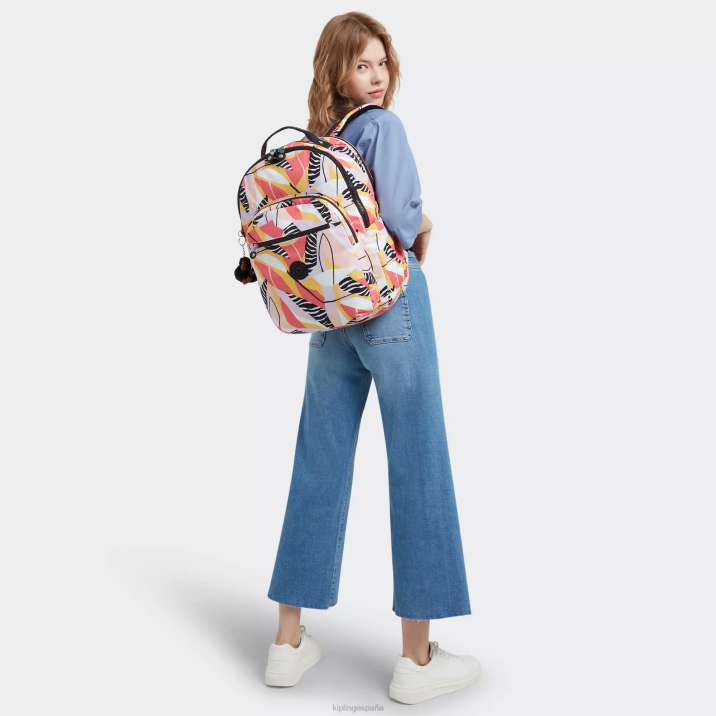 mochila extragrande para portátil de 17\" con estampado de seúl Kipling licencia abstracta mujer 884V454 mochilas para portátiles