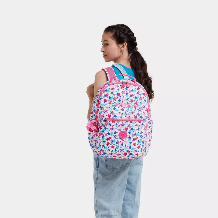 mochila grande para portátil de 15\" con estampado de seúl Kipling estrellas de amapola mujer 884V462 mochilas para portátiles