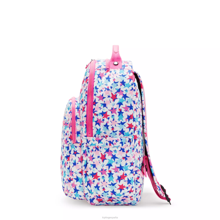 mochila grande para portátil de 15\" con estampado de seúl Kipling estrellas de amapola mujer 884V462 mochilas para portátiles
