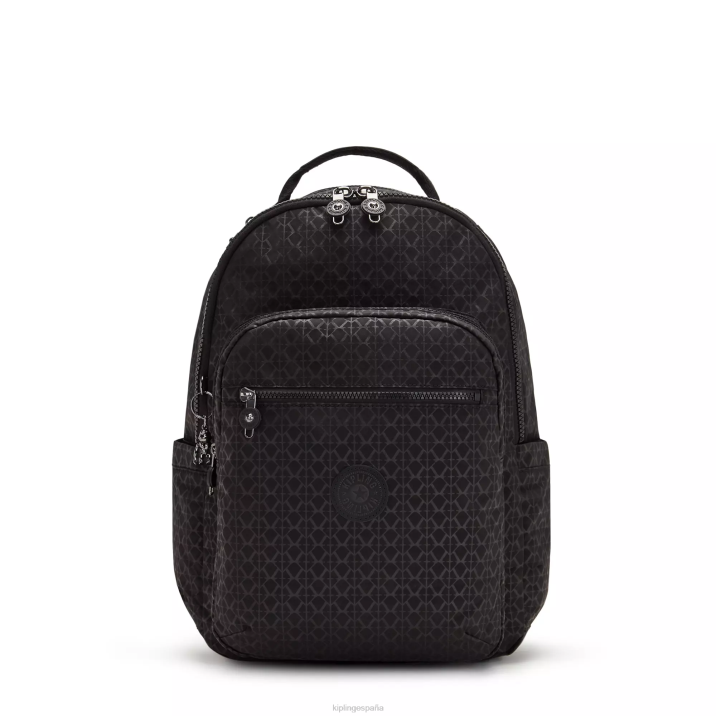 mochila grande para portátil de 15" con estampado de seúl Kipling firma en relieve mujer 884V369 mochilas para portátiles