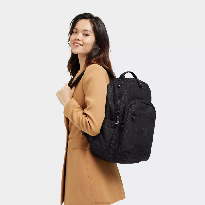 mochila grande para portátil de 15\" con estampado de seúl Kipling firma en relieve mujer 884V369 mochilas para portátiles