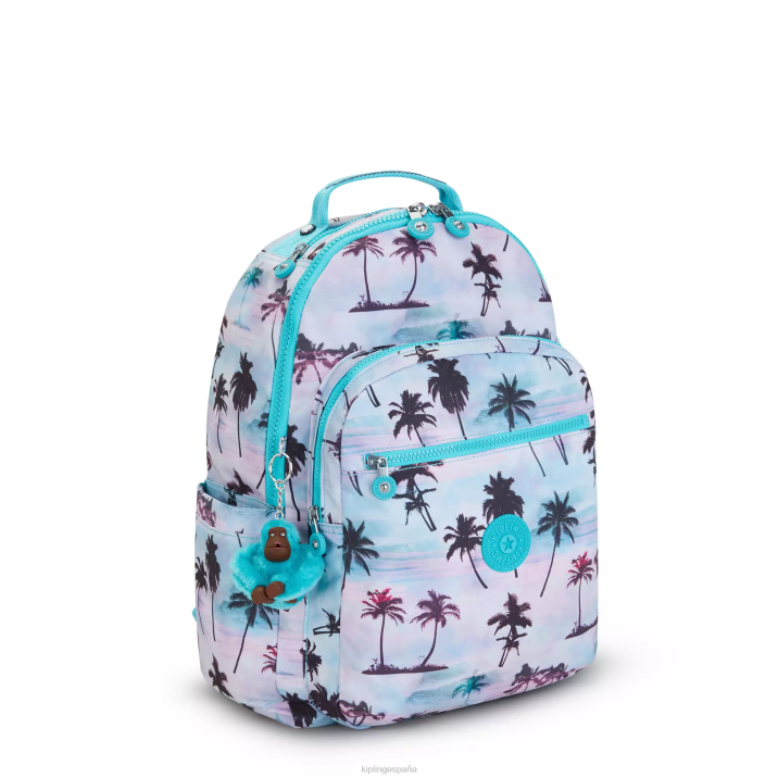 mochila grande para portátil de 15\" con estampado de seúl Kipling impresión de la palma de la sombra mujer 884V465 mochilas para portátiles