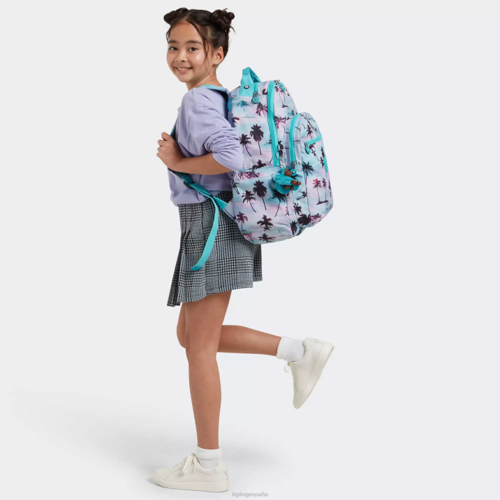 mochila grande para portátil de 15\" con estampado de seúl Kipling impresión de la palma de la sombra mujer 884V465 mochilas para portátiles