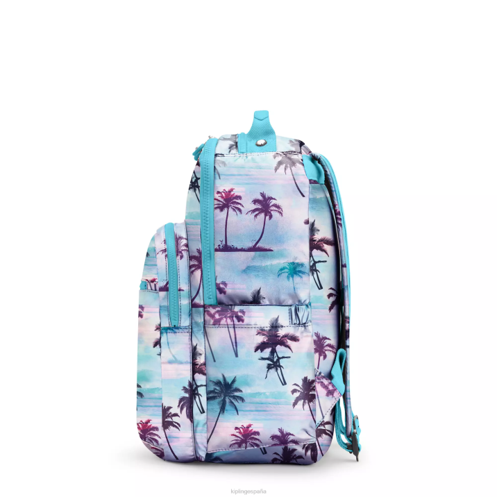 mochila grande para portátil de 15\" con estampado de seúl Kipling impresión de la palma de la sombra mujer 884V465 mochilas para portátiles