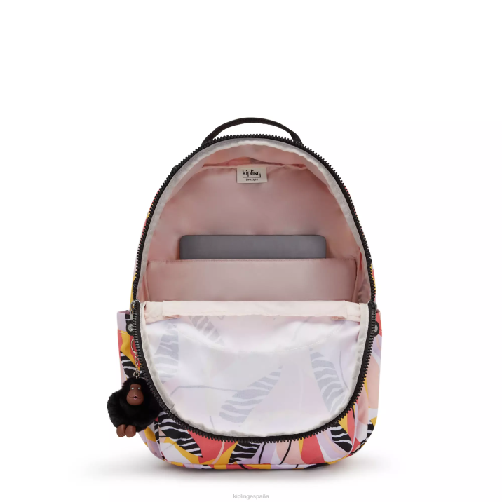 mochila grande para portátil de 15\" con estampado de seúl Kipling licencia abstracta mujer 884V468 mochilas para portátiles