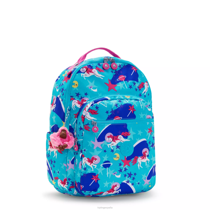 mochila grande para portátil de 15\" con estampado de seúl Kipling unicornios espaciales mujer 884V463 mochilas para portátiles