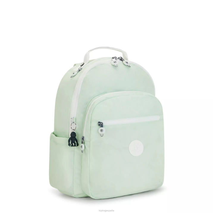 mochila grande para portátil de 15\" de seúl Kipling aireado verde mujer 884V473 mochilas para portátiles