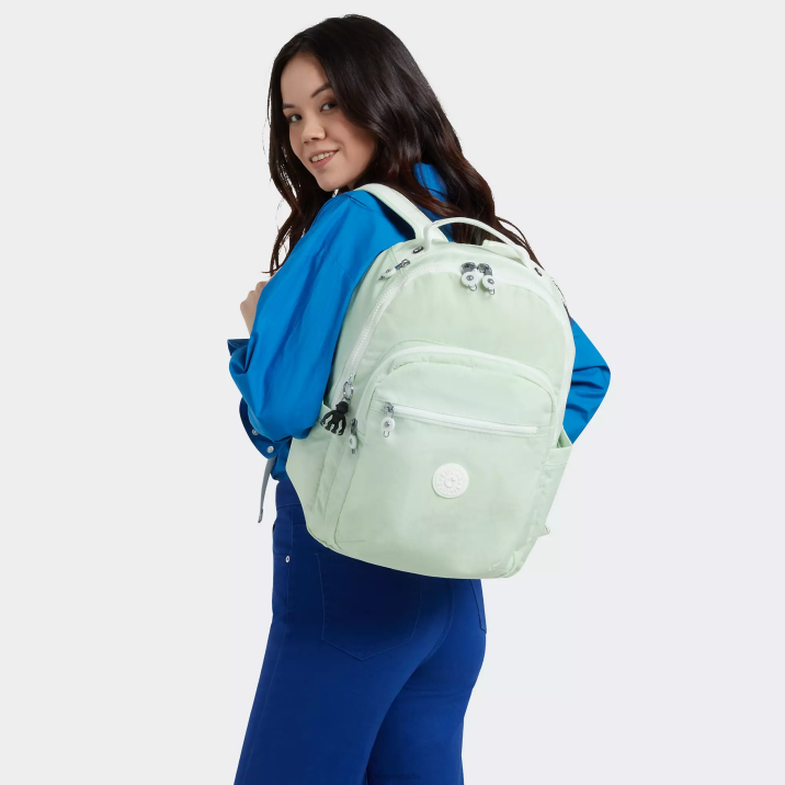 mochila grande para portátil de 15\" de seúl Kipling aireado verde mujer 884V473 mochilas para portátiles