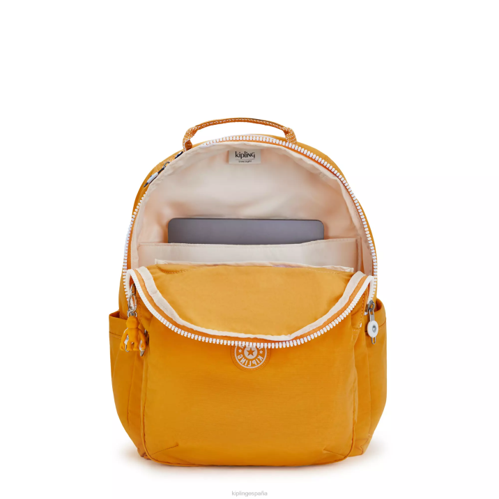 mochila grande para portátil de 15\" de seúl Kipling amarillo rapido mujer 884V472 mochilas para portátiles