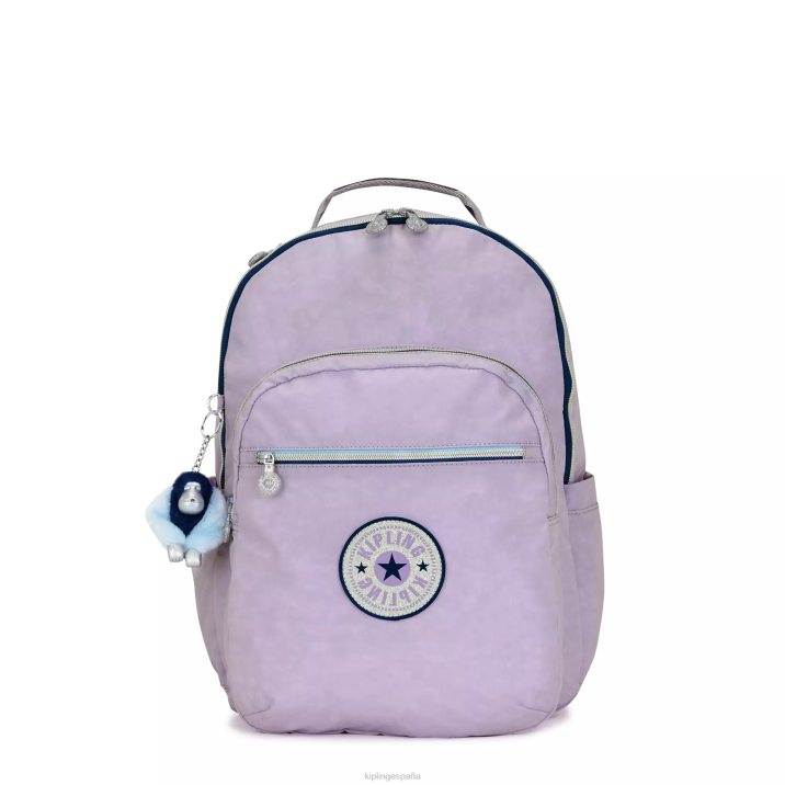 mochila grande para portátil de 15" de seúl Kipling diversión lila sin fin mujer 884V445 mochilas para portátiles