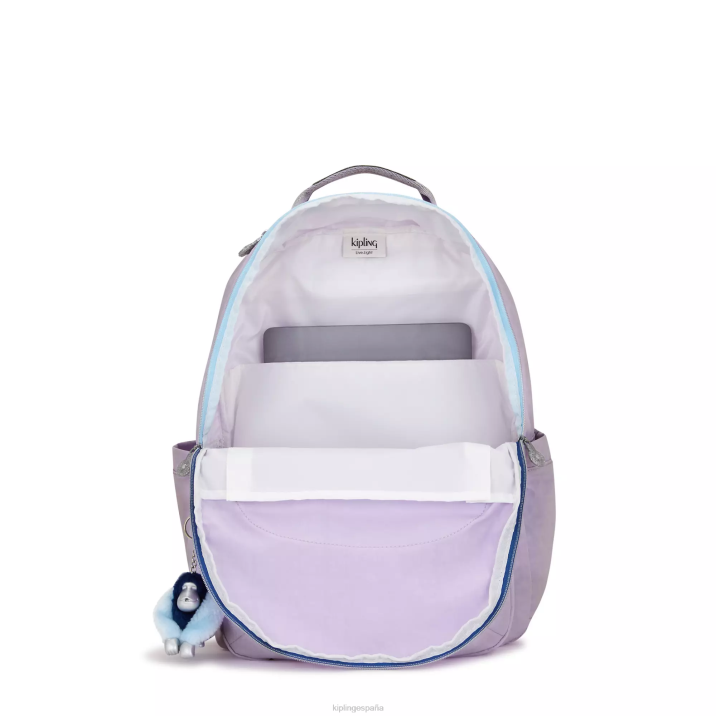 mochila grande para portátil de 15\" de seúl Kipling diversión lila sin fin mujer 884V445 mochilas para portátiles