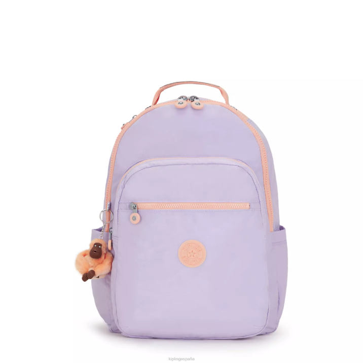 mochila grande para portátil de 15" de seúl Kipling interminable lila c mujer 884V434 mochilas para portátiles