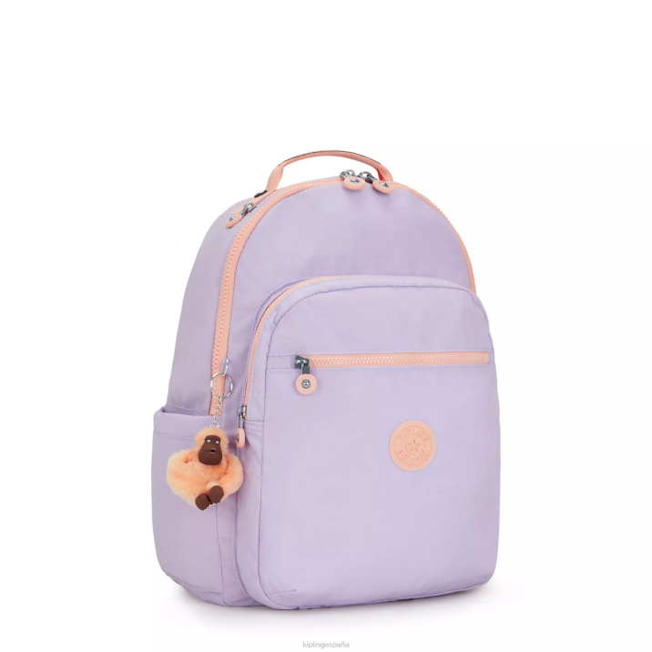 mochila grande para portátil de 15\" de seúl Kipling interminable lila c mujer 884V434 mochilas para portátiles