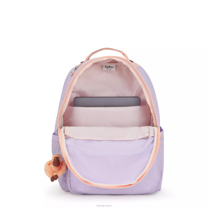 mochila grande para portátil de 15\" de seúl Kipling interminable lila c mujer 884V434 mochilas para portátiles
