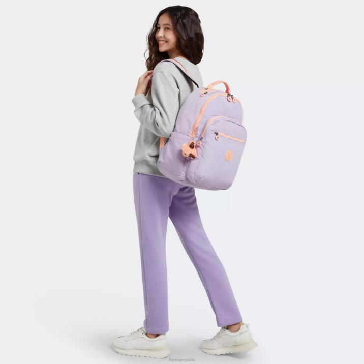 mochila grande para portátil de 15\" de seúl Kipling interminable lila c mujer 884V434 mochilas para portátiles