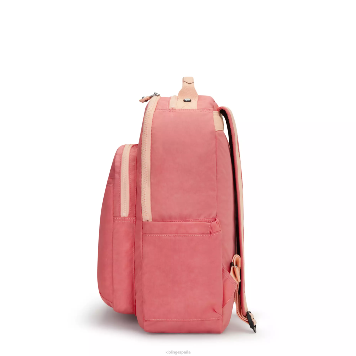mochila grande para portátil de 15\" de seúl Kipling rosa alegre mujer 884V433 mochilas para portátiles