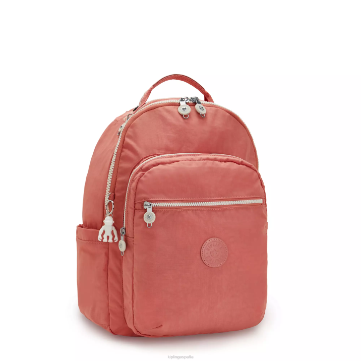 mochila grande para portátil de 15\" de seúl Kipling rosa de la vendimia mujer 884V475 mochilas para portátiles