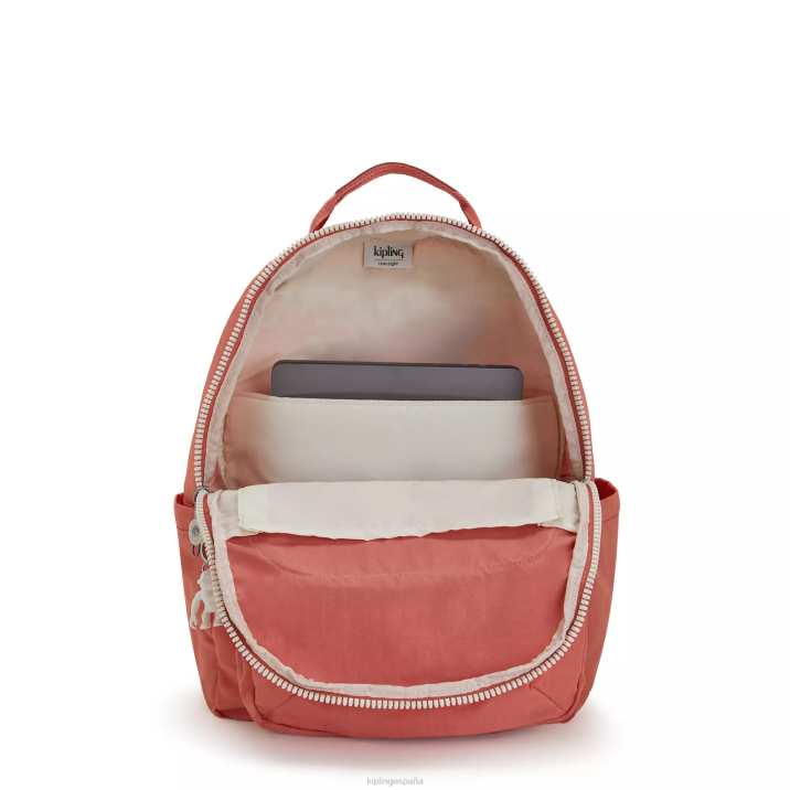 mochila grande para portátil de 15\" de seúl Kipling rosa de la vendimia mujer 884V475 mochilas para portátiles