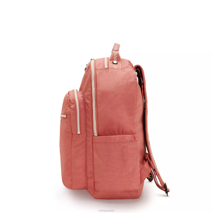 mochila grande para portátil de 15\" de seúl Kipling rosa de la vendimia mujer 884V475 mochilas para portátiles