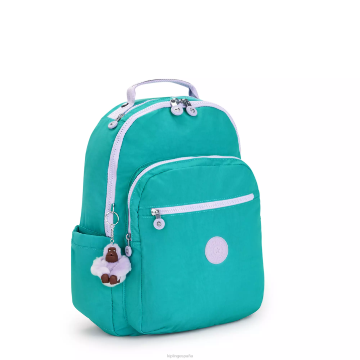 mochila grande para portátil de 15\" de seúl Kipling surfista verde mujer 884V429 mochilas para portátiles