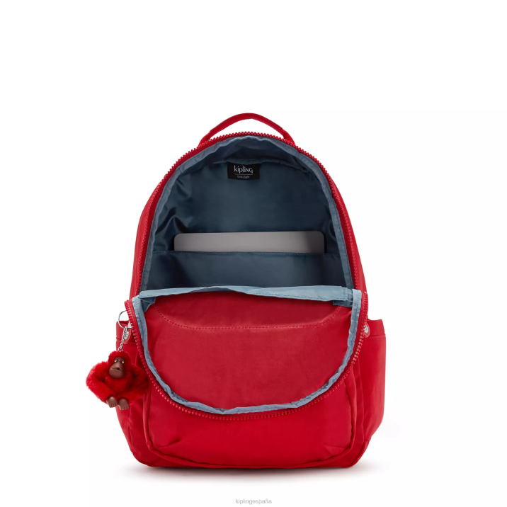 mochila grande para portátil de 15\" de seúl Kipling tono cereza mujer 884V474 mochilas para portátiles