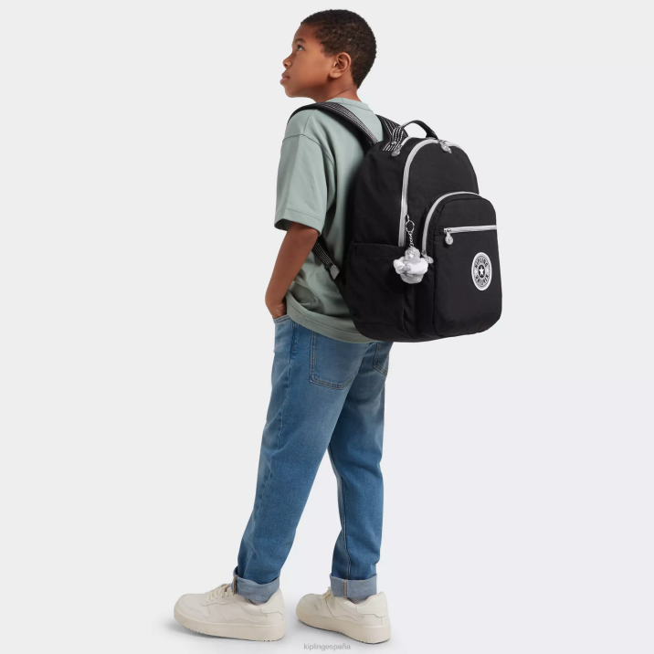 mochila grande para portátil de 15\" de seúl Kipling verdadera diversión negra mujer 884V442 mochilas para portátiles