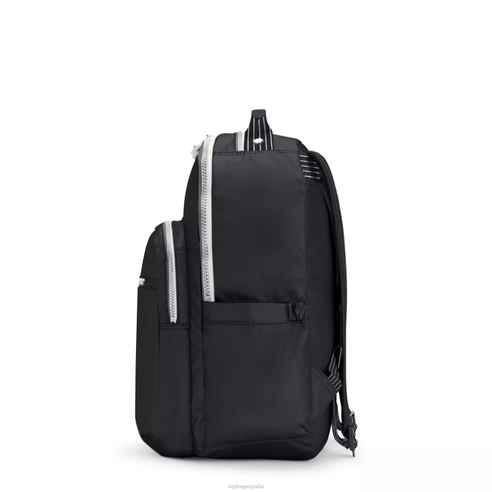 mochila grande para portátil de 15\" de seúl Kipling verdadera diversión negra mujer 884V442 mochilas para portátiles