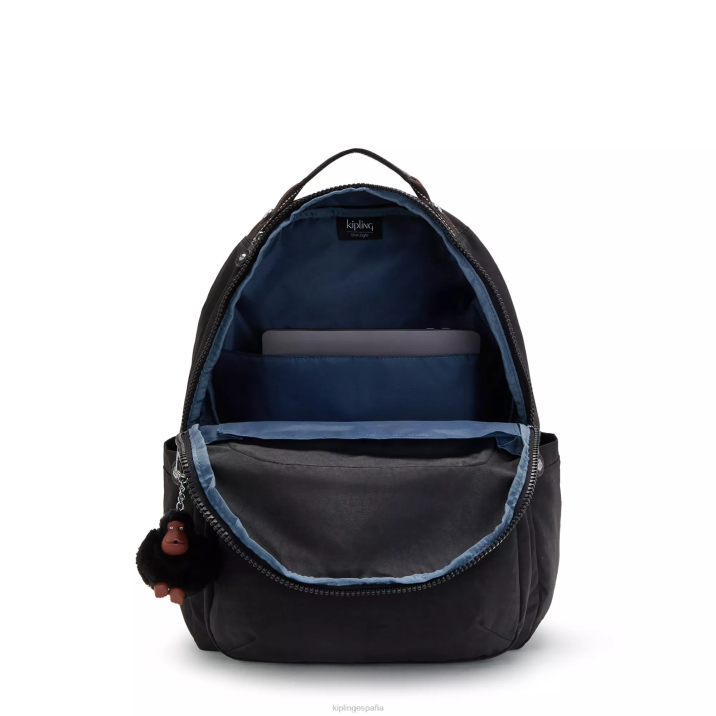 mochila grande para portátil de 15\" de seúl Kipling verdadero tono negro mujer 884V476 mochilas para portátiles