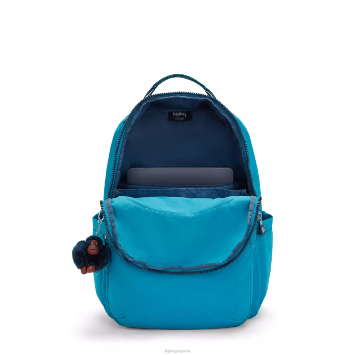 mochila grande para portátil de 15\" de seúl Kipling verde fresco mujer 884V427 mochilas para portátiles