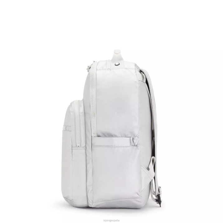 mochila para portátil de 15\" metalizada grande seoul Kipling caramelo metálico mujer 884V458 mochilas para portátiles