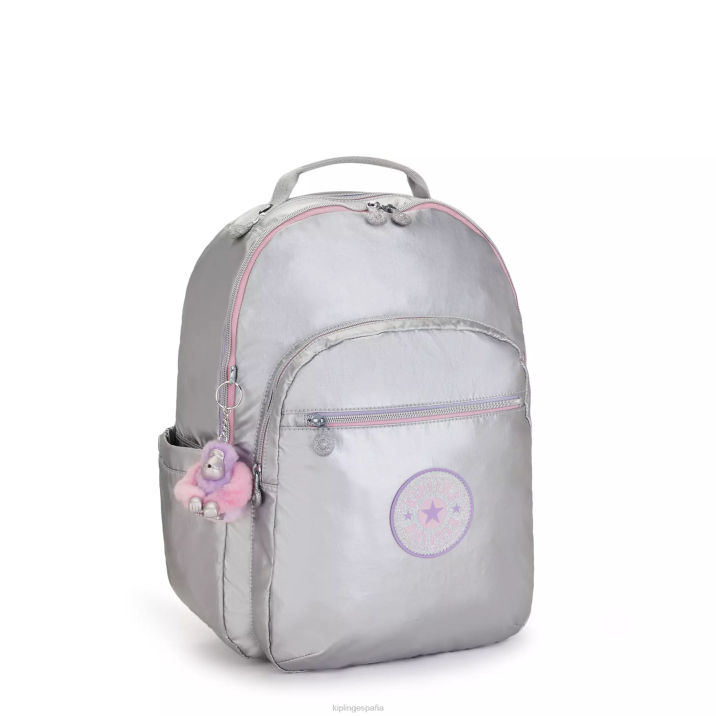 mochila para portátil de 15\" metalizada grande seoul Kipling diversión de metal dulce mujer 884V448 mochilas para portátiles