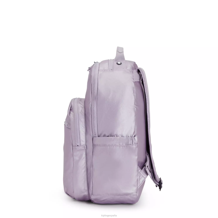mochila para portátil de 15\" metalizada grande seoul Kipling orquídea metálica mujer 884V502 mochilas para portátiles