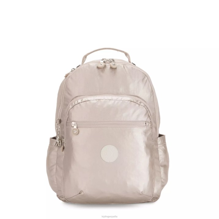 mochila para portátil de 15" metalizada grande seoul Kipling resplandor metalico mujer 884V503 mochilas para portátiles