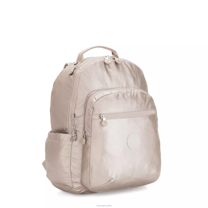 mochila para portátil de 15\" metalizada grande seoul Kipling resplandor metalico mujer 884V503 mochilas para portátiles