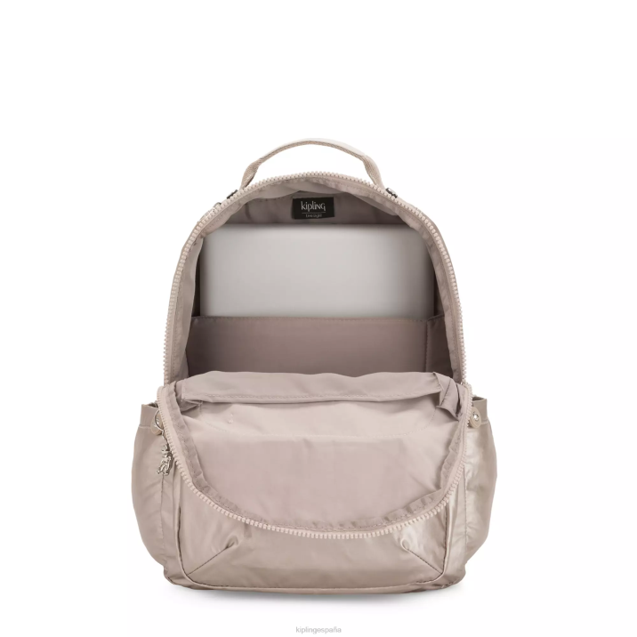 mochila para portátil de 15\" metalizada grande seoul Kipling resplandor metalico mujer 884V503 mochilas para portátiles