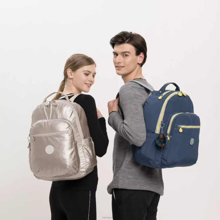 mochila para portátil de 15\" metalizada grande seoul Kipling resplandor metalico mujer 884V503 mochilas para portátiles