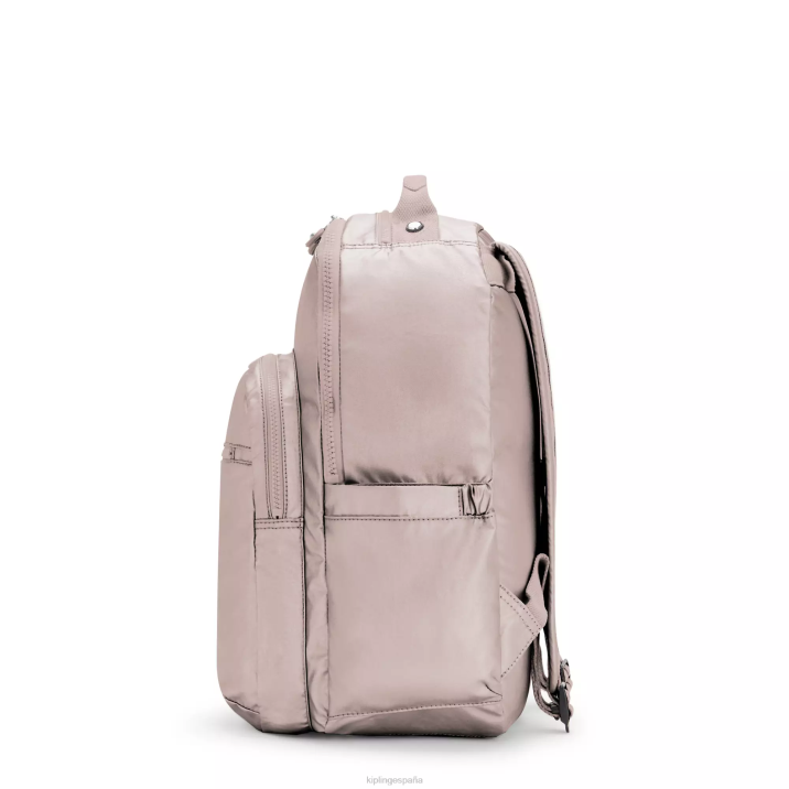 mochila para portátil de 15\" metalizada grande seoul Kipling rosa metalica mujer 884V461 mochilas para portátiles