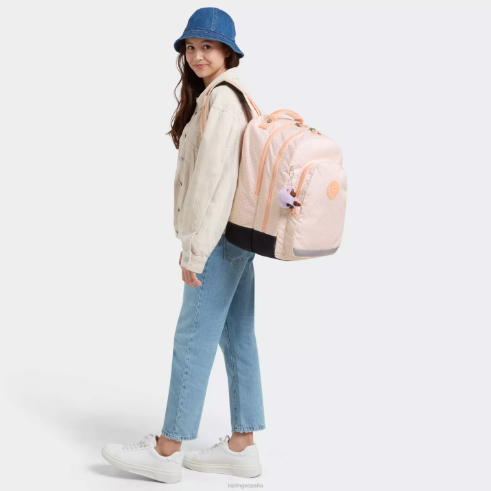 mochila para portátil de 17\" con estampado de sala de clases Kipling azulejo femenino mujer 884V478 mochilas para portátiles