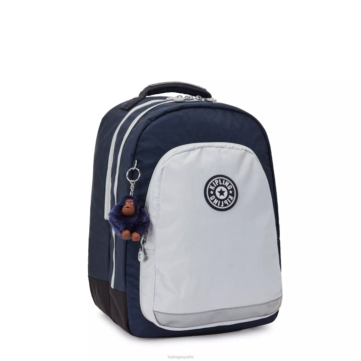 mochila para portátil de 17\" para sala de clases Kipling verdadero azul gris mujer 884V435 mochilas para portátiles