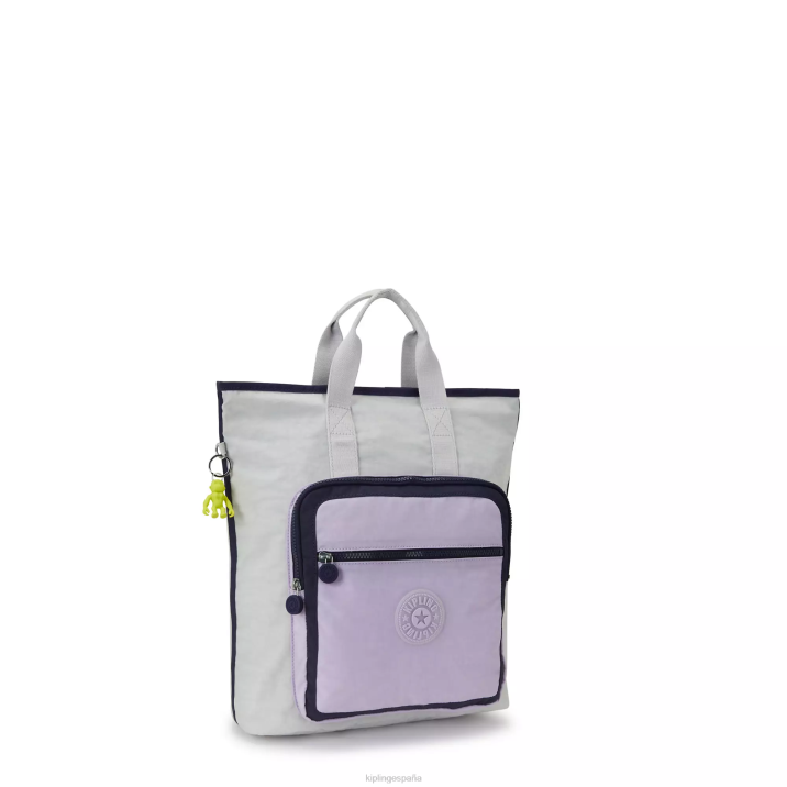 mochila sia para portátil de 15\" Kipling bloque gris lila mujer 884V446 mochilas para portátiles