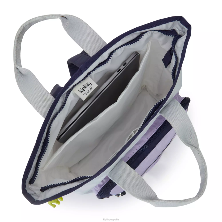 mochila sia para portátil de 15\" Kipling bloque gris lila mujer 884V446 mochilas para portátiles